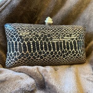 Beautiful black with gold sequins cocktail bag